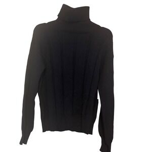 Ellen Tracy Black Knit Sweater Long Sleeve Turtleneck Size‎ XL